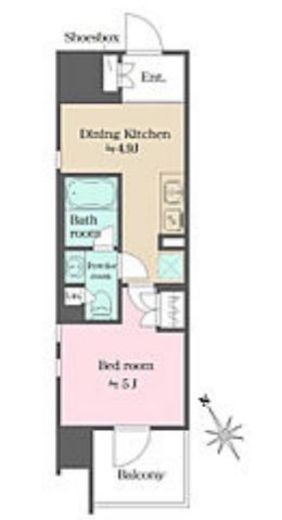 ウエリスアーバン水天宮前　540号室　間取り