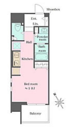 ウエリスアーバン水天宮前　938号室　間取り