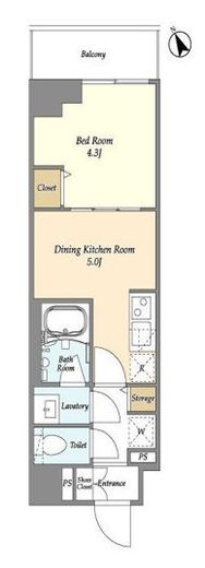 グランカーサ江戸川橋　701号室　間取り