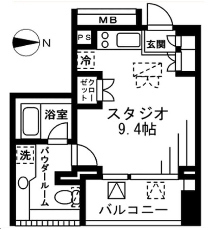 プライムアーバン四谷外苑東　402号室　間取り