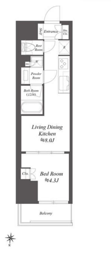 WORVE東京木場　306号室　間取り