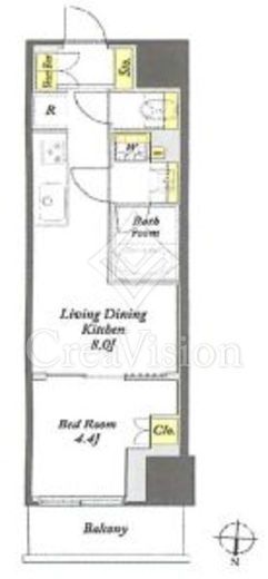 WORVE東京木場　405号室　間取り