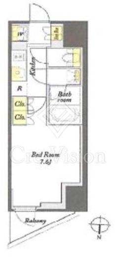 WORVE東京木場　901号室　間取り