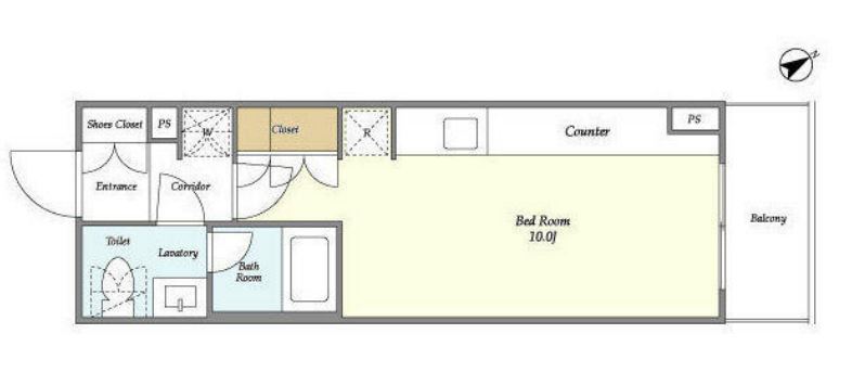 ジオエント門前仲町　1004号室　間取り