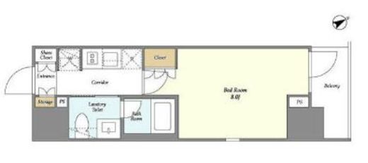 ジオエント門前仲町　603号室　間取り