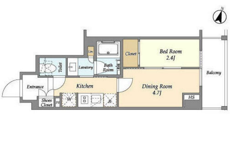 ジオエント山吹神楽坂　304号室　間取り
