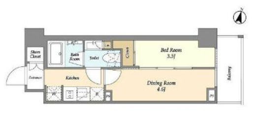ジオエント山吹神楽坂　305号室　間取り
