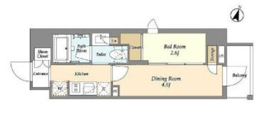 ジオエント山吹神楽坂　501号室　間取り