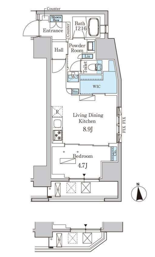 ライオンズフォーシア神田須田町　704号室　間取り