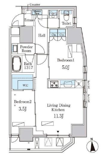 ルジュール神田須田町　1503号室　間取り