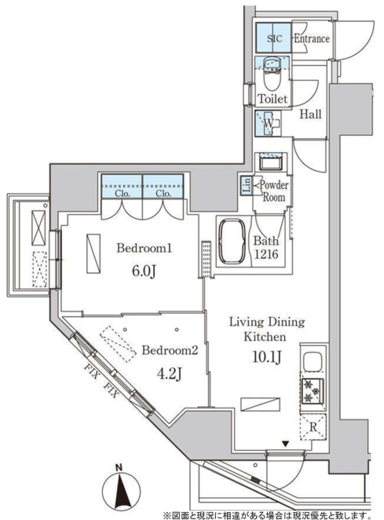 ルジュール神田須田町　801号室　間取り