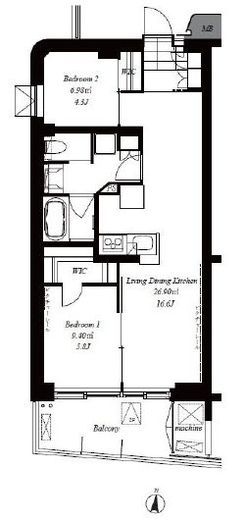 代々木参宮橋テラス　101号室　間取り