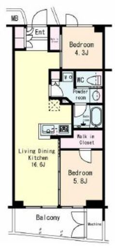 代々木参宮橋テラス　107号室　間取り