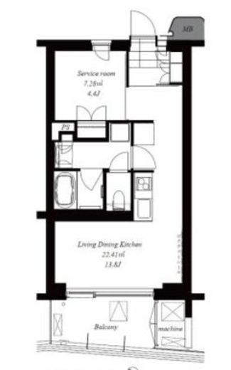 代々木参宮橋テラス　113号室　間取り
