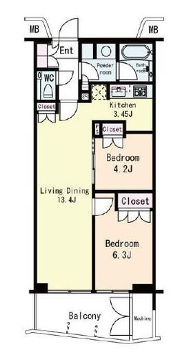 代々木参宮橋テラス　211号室　間取り