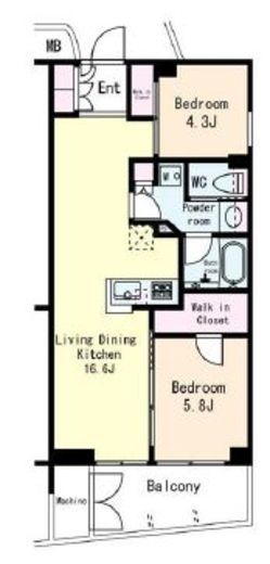 代々木参宮橋テラス　312号室　間取り