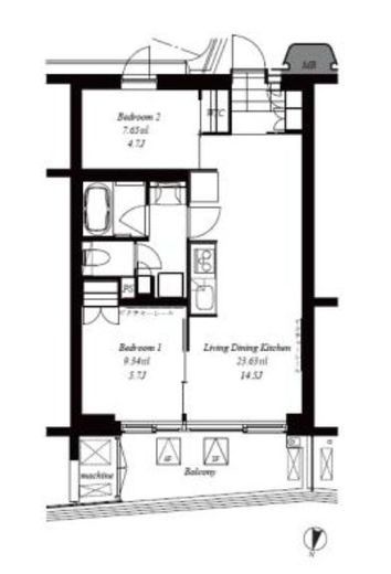 代々木参宮橋テラス　317号室　間取り