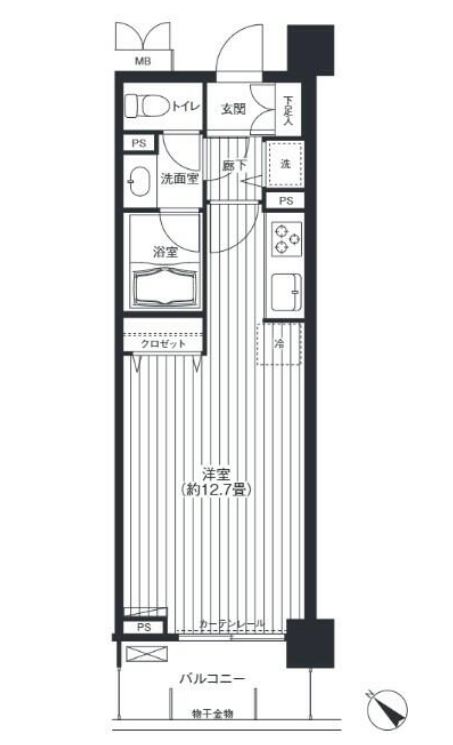 カナーリス月島　604号室　間取り