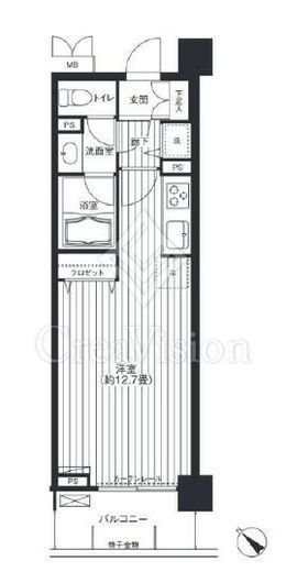 カナーリス月島　504号室　間取り