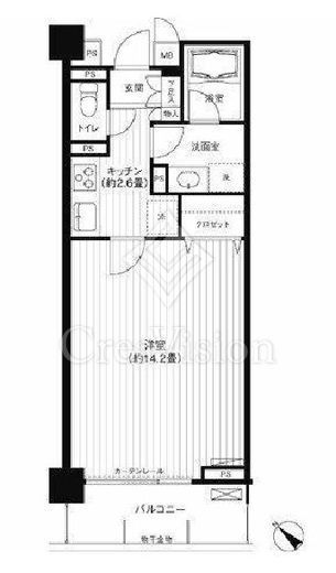 カナーリス月島　705号室　間取り