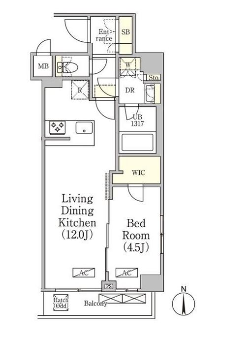 アジールコート品川中延サウス　511号室　間取り
