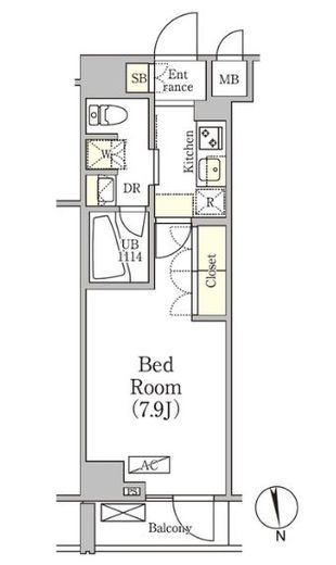 アジールコート品川中延サウス　601号室　間取り