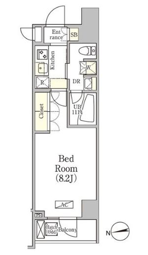 アジールコート品川中延サウス　805号室　間取り