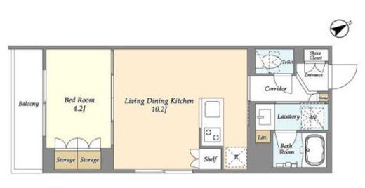 ウェルスクエアイズム恵比寿　403号室　間取り