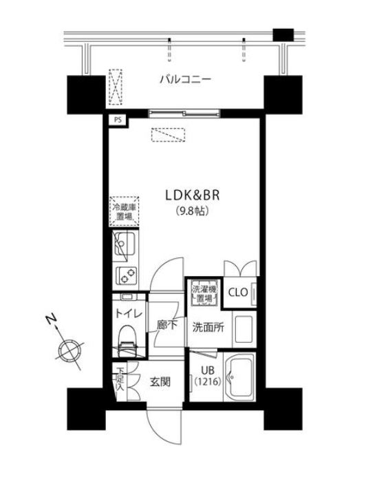 シティタワー新宿　1012号室　間取り