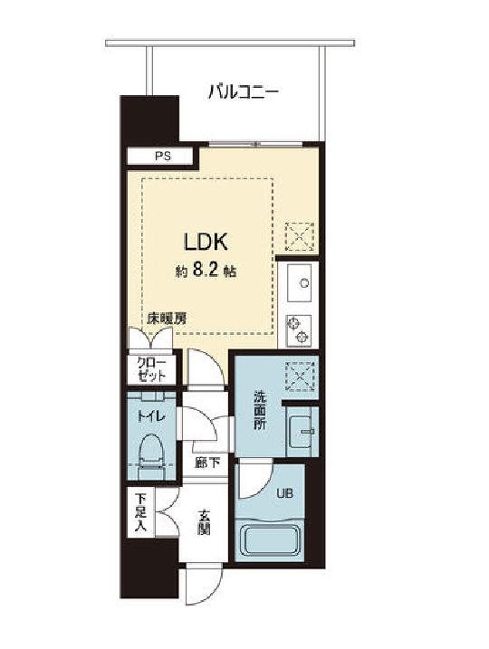 シティタワー新宿　1814号室　間取り