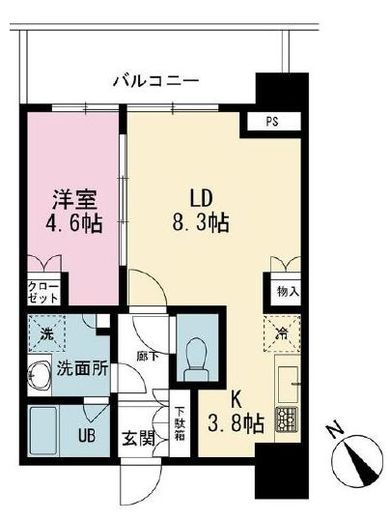 シティタワー新宿　10F5号室　間取り