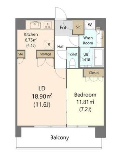 シティタワー新宿　1305号室　間取り