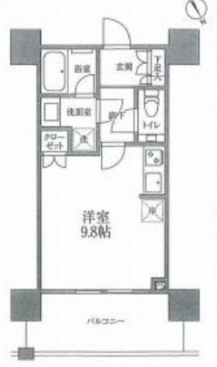 シティタワー新宿　1413号室　間取り