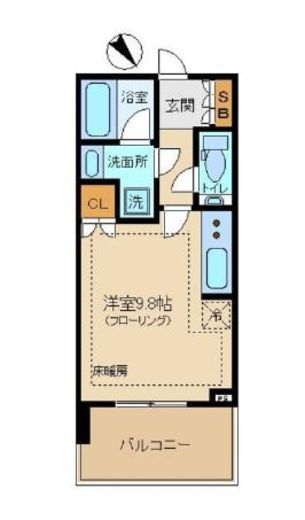 シティタワー新宿　1513号室　間取り