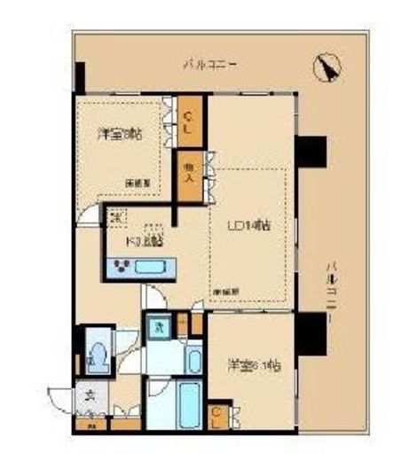 シティタワー新宿　1810号室　間取り