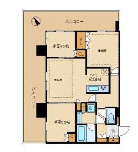 シティタワー新宿　2001号室　間取り