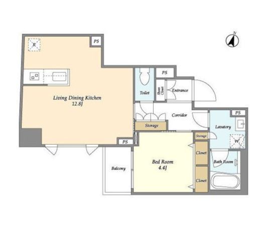 トラバース門前仲町　203号室　間取り
