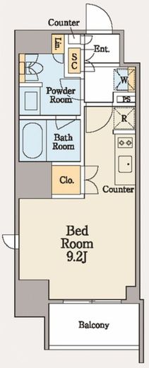 クレストコート木場　901号室　間取り