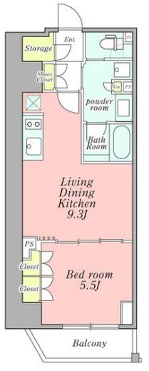 クレストコート新宿山吹町　503号室　間取り