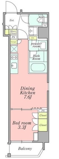 クレストコート新宿山吹町　601号室　間取り