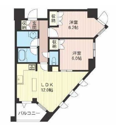 エスティメゾン北新宿　203号室　間取り