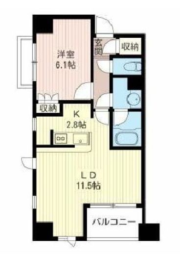 エスティメゾン北新宿　801号室　間取り