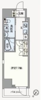 アジールコート汐浜キャナル　1001号室　間取り