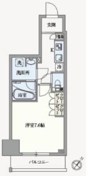 アジールコート汐浜キャナル　611号室　間取り