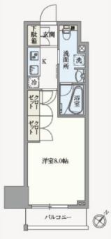 アジールコート汐浜キャナル　1007号室　間取り