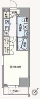 アジールコート汐浜キャナル　1204号室　間取り