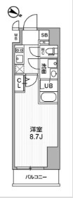 ALTERNA北品川（オルタナ北品川）　905号室　間取り