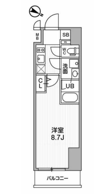 ALTERNA北品川（オルタナ北品川）　307号室　間取り