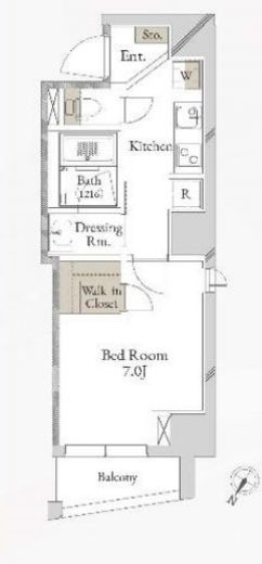 メリットコート　501号室　間取り