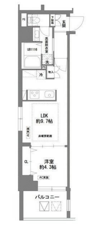 ラグゼナ日本橋　1003号室　間取り